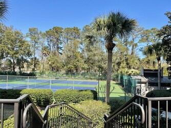 Tennis courts surrounded by lush Florida palms and mature oaks create the perfect setting for your morning match.