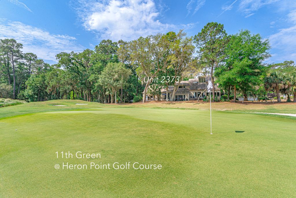 View of 2373 Raquet Club Villa from Heron Pointe's 11th green.