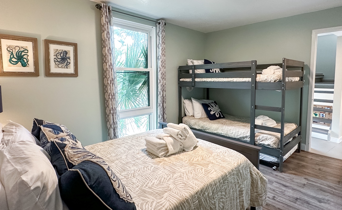 2nd Floor Guest Room (Twin Over Twin Bunk and Queen Bed)