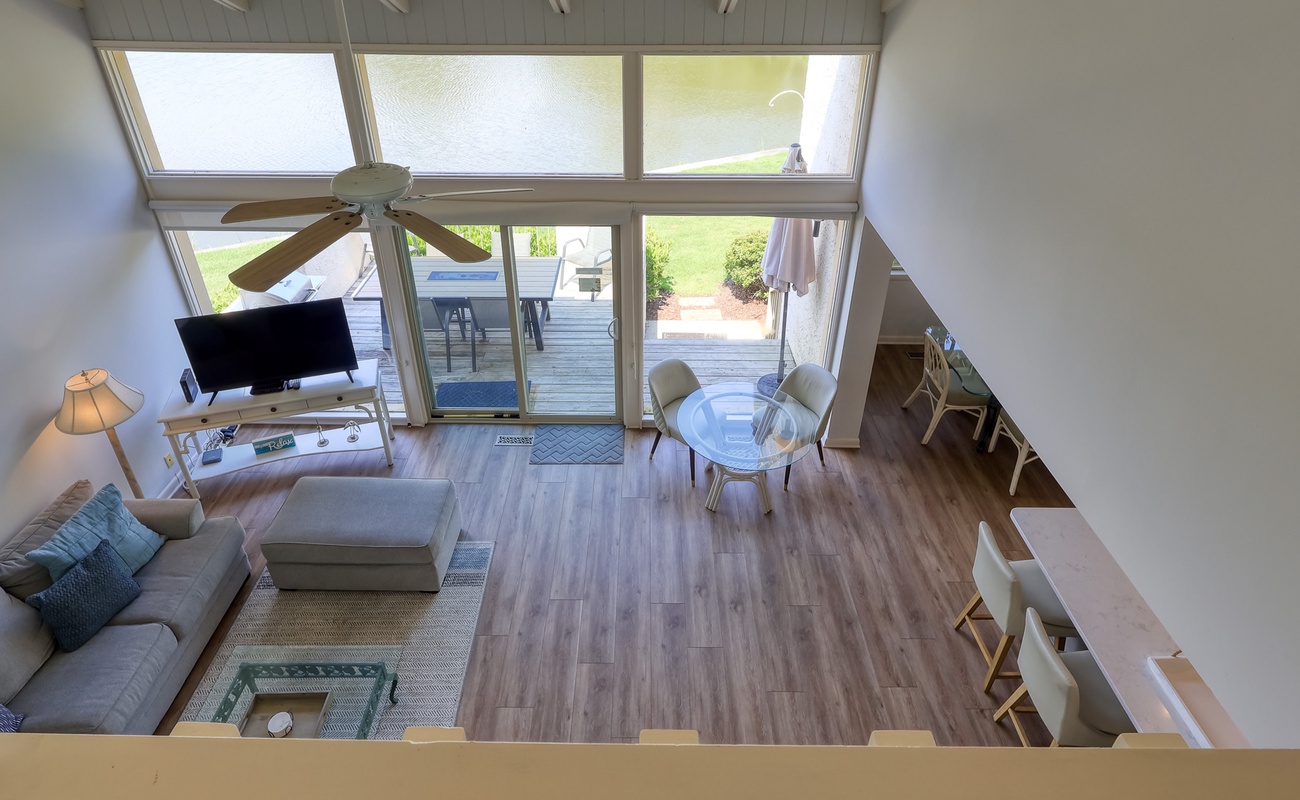 Upstairs Landing and View of Living Area