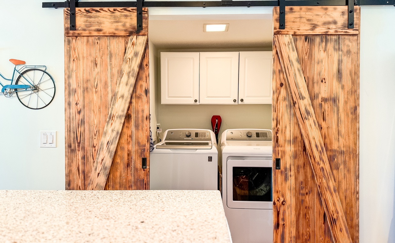 Laundry Closet in Kitchen