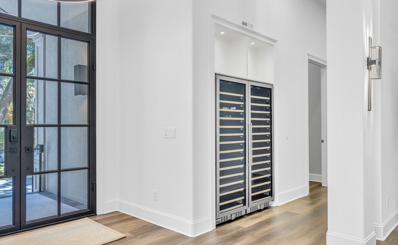Wine Cabinet Near Entrance