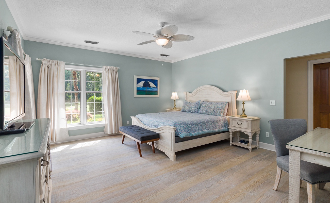 Primary King Bedroom with Desk