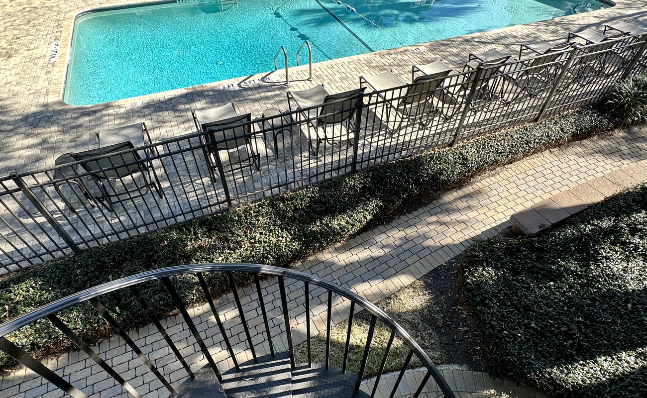 Balcony with Private Grill and Pool Access