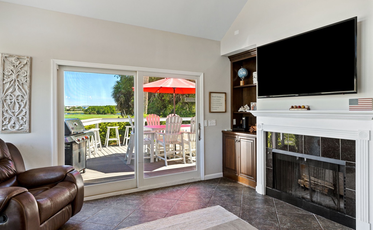 Living Area with Access to Pool Deck