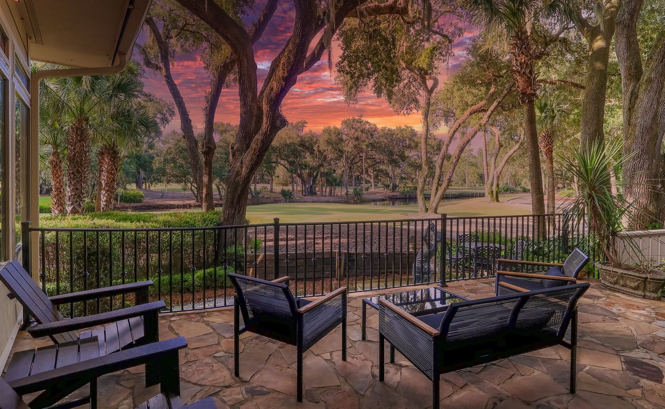 Raised Patio with View of 14th Hole on Harbour Town Golf Links