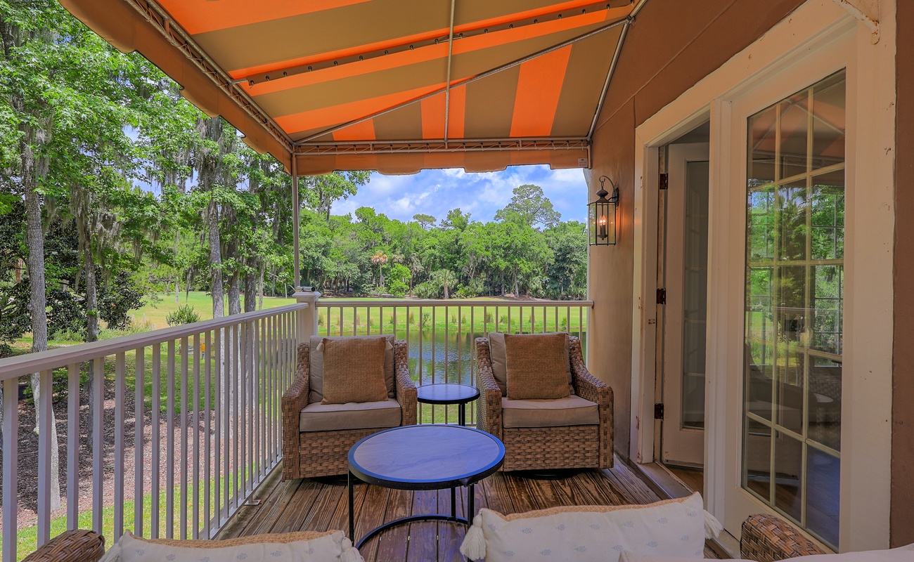 Balcony with Lagoon and Golf Course Views