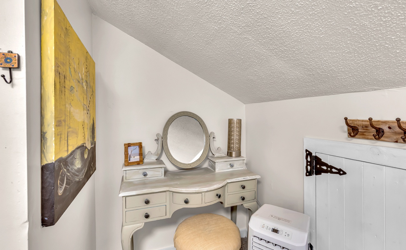 Cozy office space with sleeping area