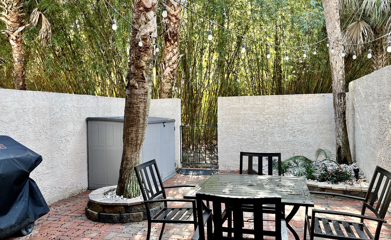 Backyard Courtyard with Propane Grill