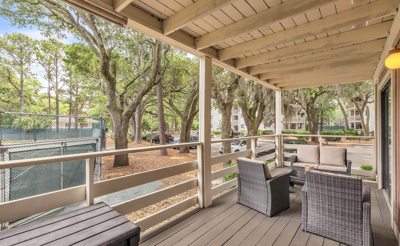 Private Patio Next to Tennis Courts!