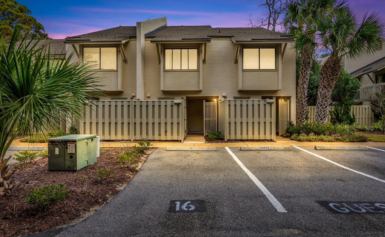 Exterior of Villa at Night