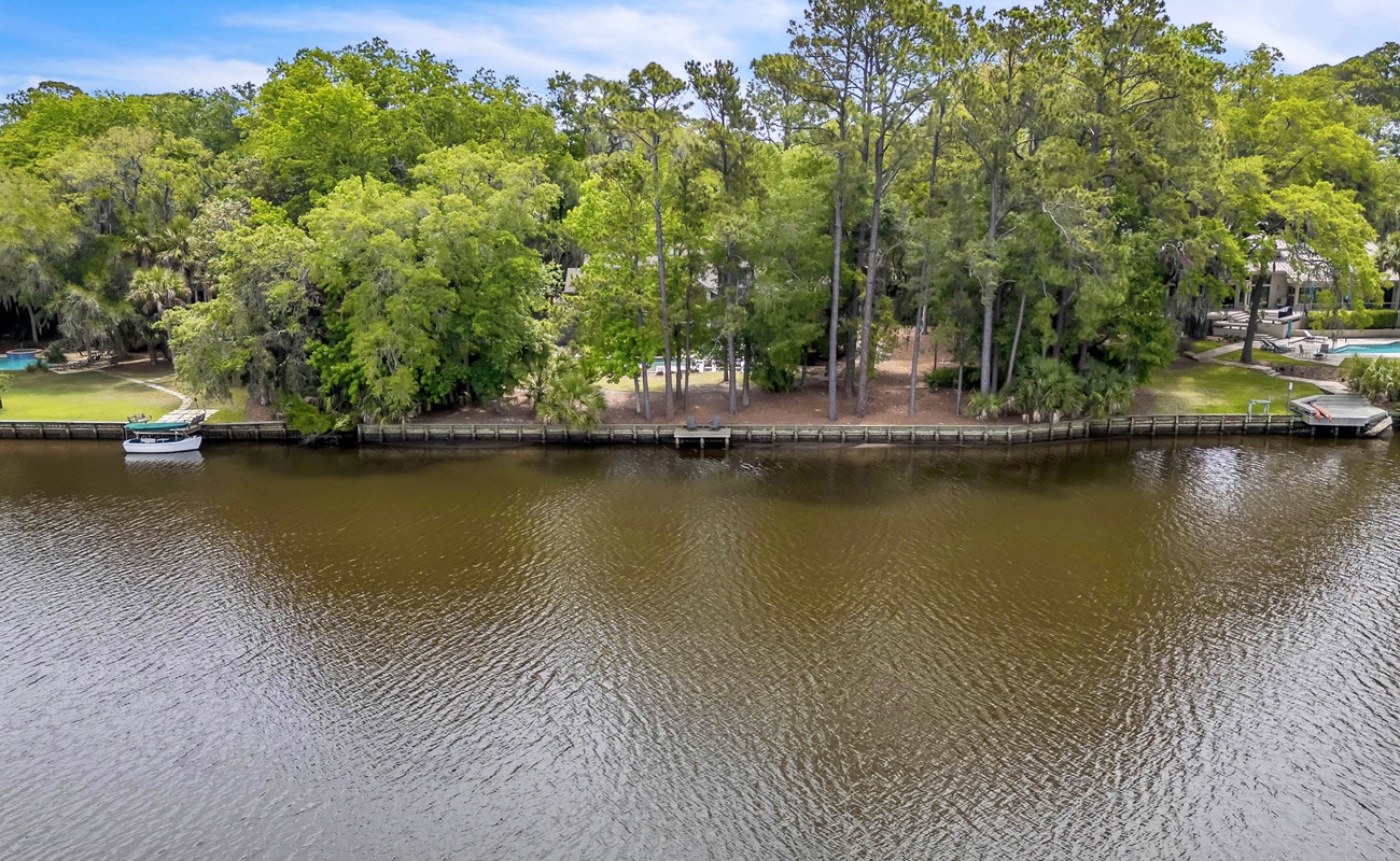 View of Home's Dock on Palmetto Dunes Lagoon