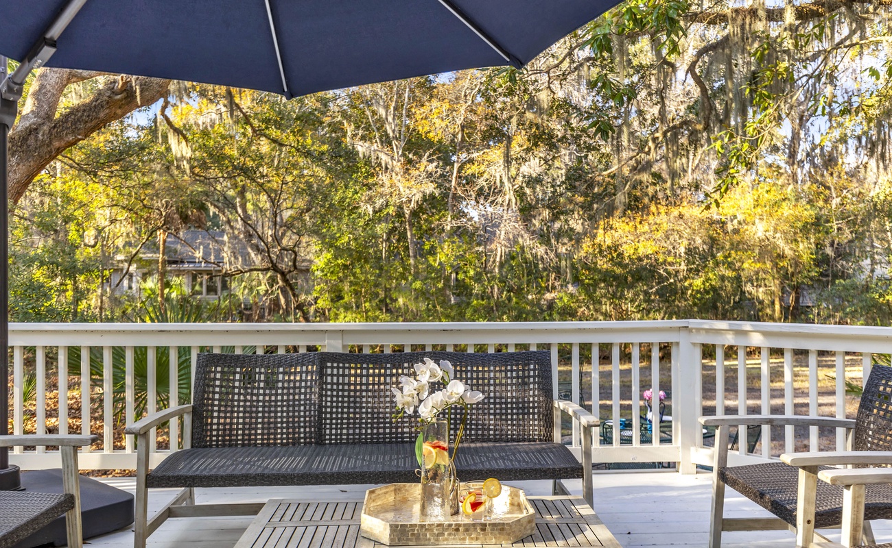 Outdoor Deck with Access to Multiple Gathering Areas