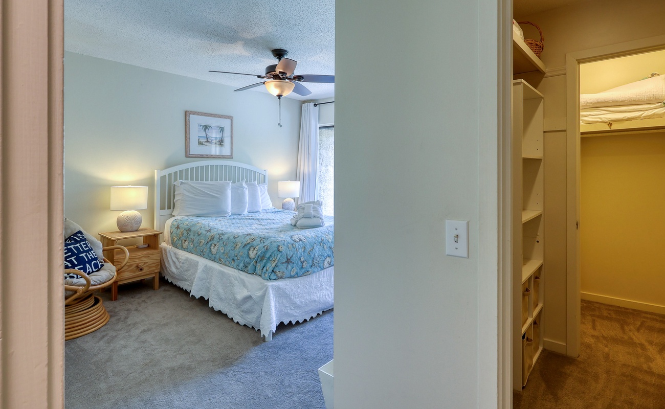 Primary Suite with Balcony and Walk-In Closet