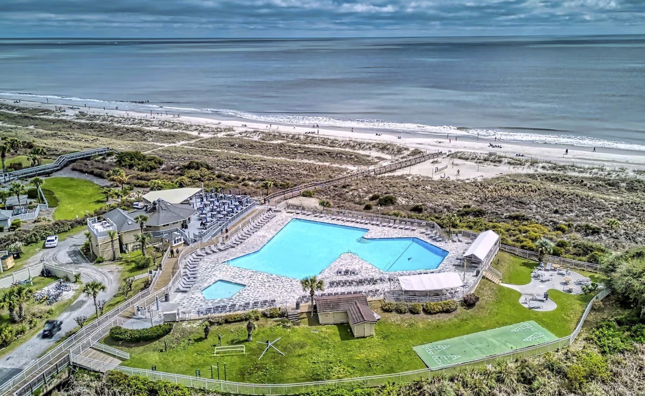 Aerial of Pool and Ocean