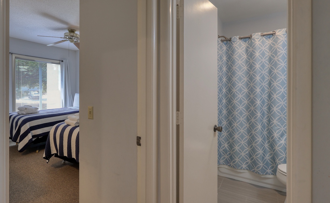 Downstairs Guest Bathroom and Double Twin Room