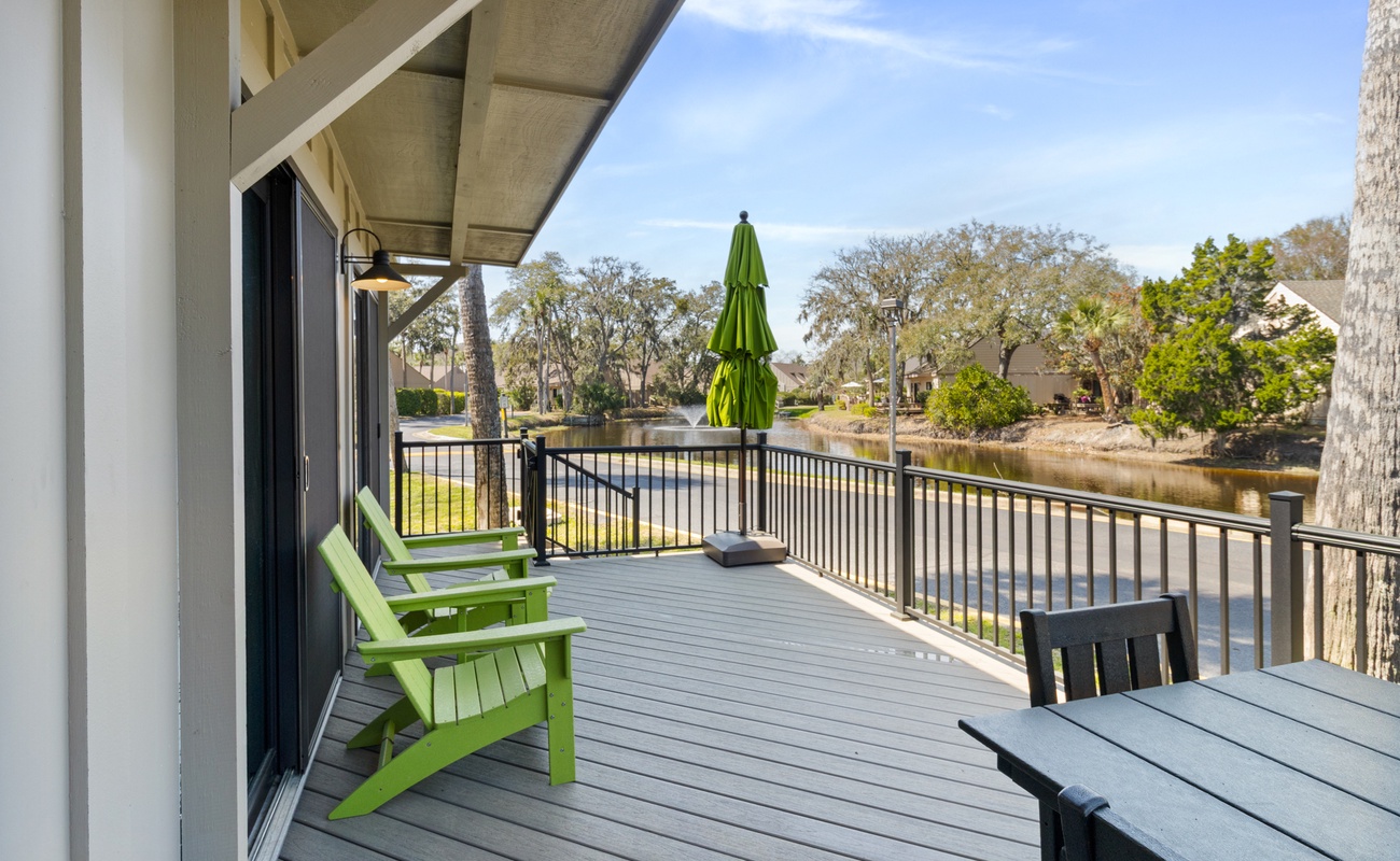 Private Back Deck with Lagoon Views