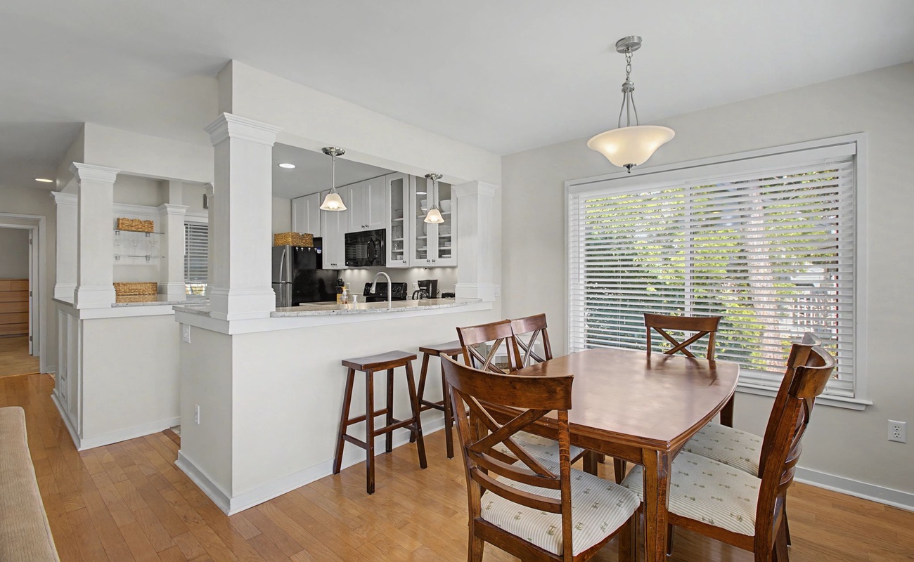 Gather around your elegant dining table while the chef in your group prepares meals in the open kitchen—perfect for memorable conversations.