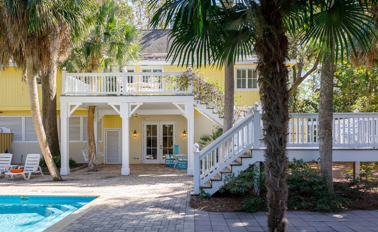 Stairs from Primary Suite Balcony