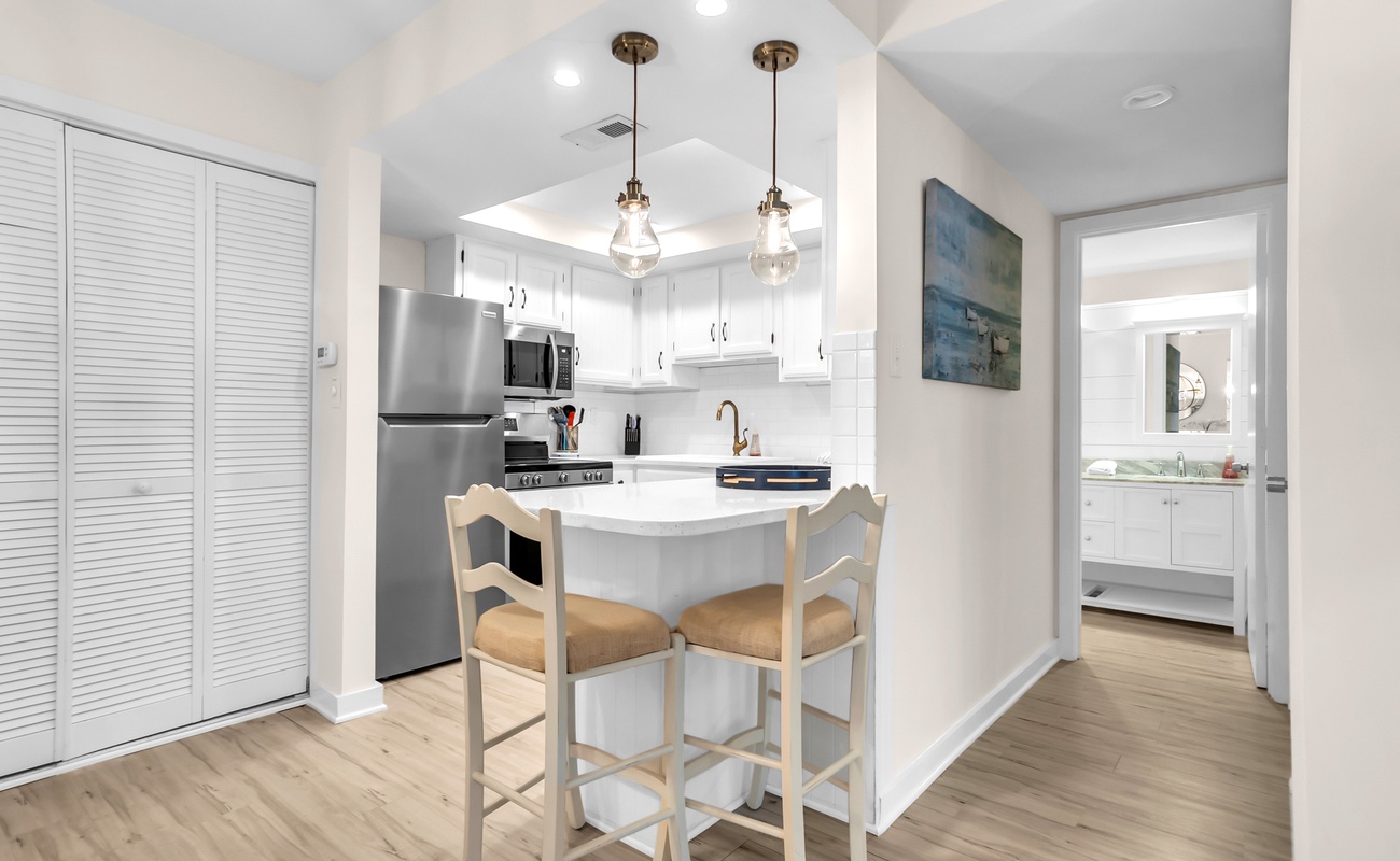 Kitchen with Breakfast Stools