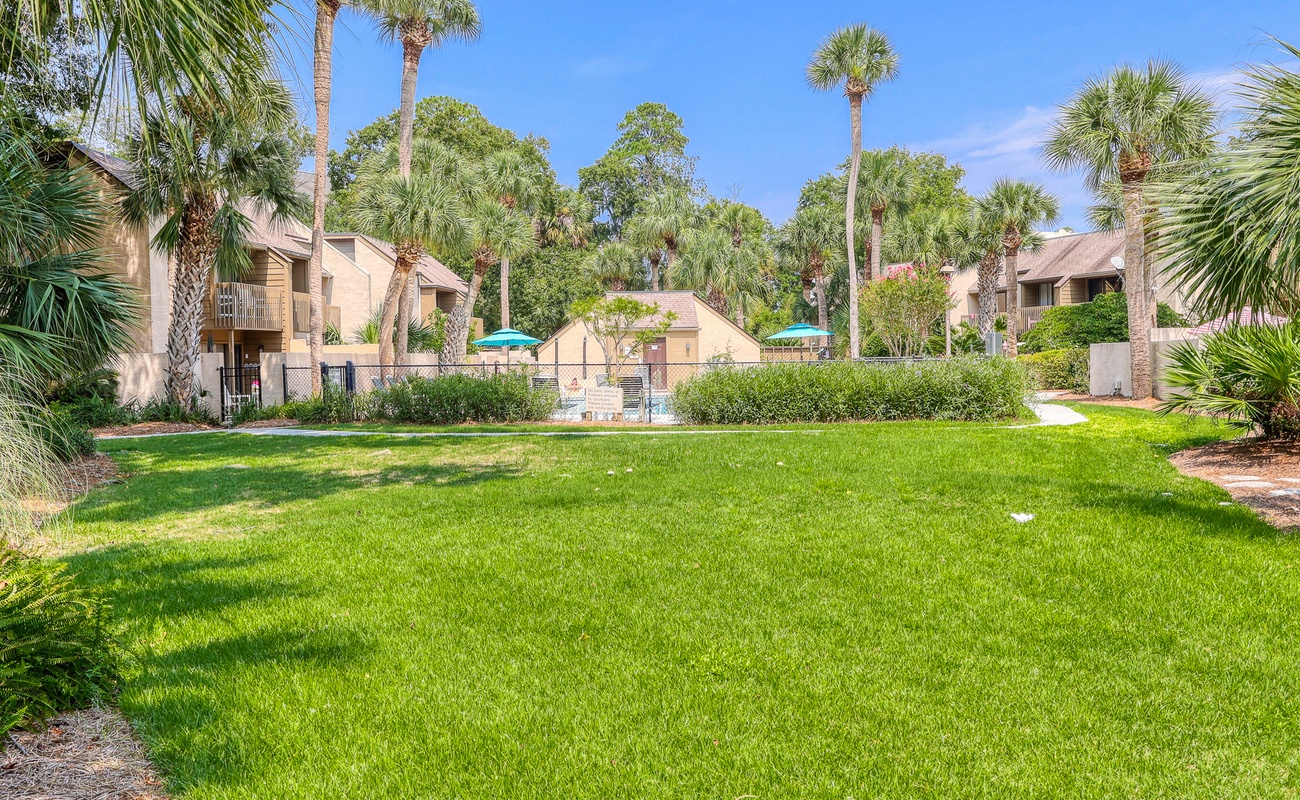 Patio Access to Shared Lawn and Pool
