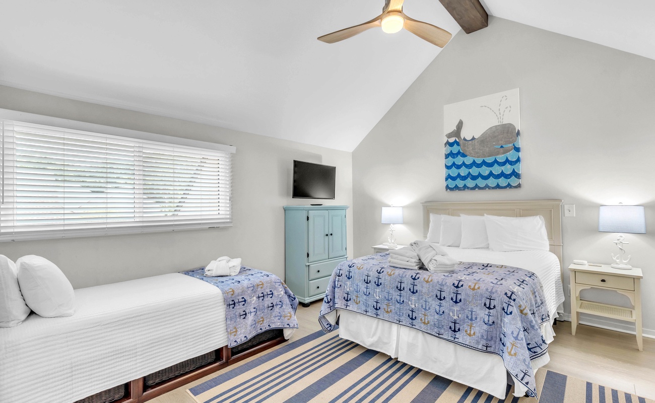 Guest Bedroom with Queen and Full Bed