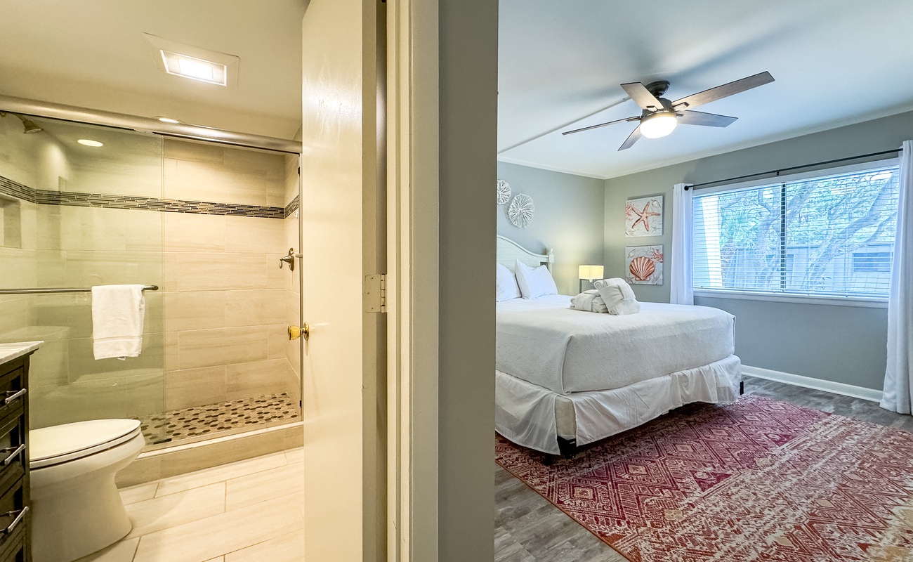 Downstairs King Suite with Pool View