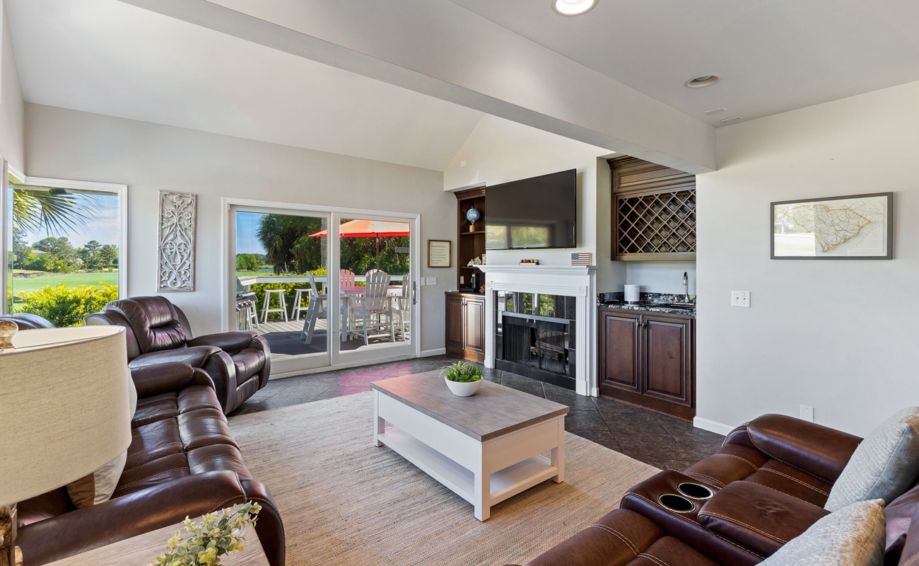 Living Area with Access to Pool Deck