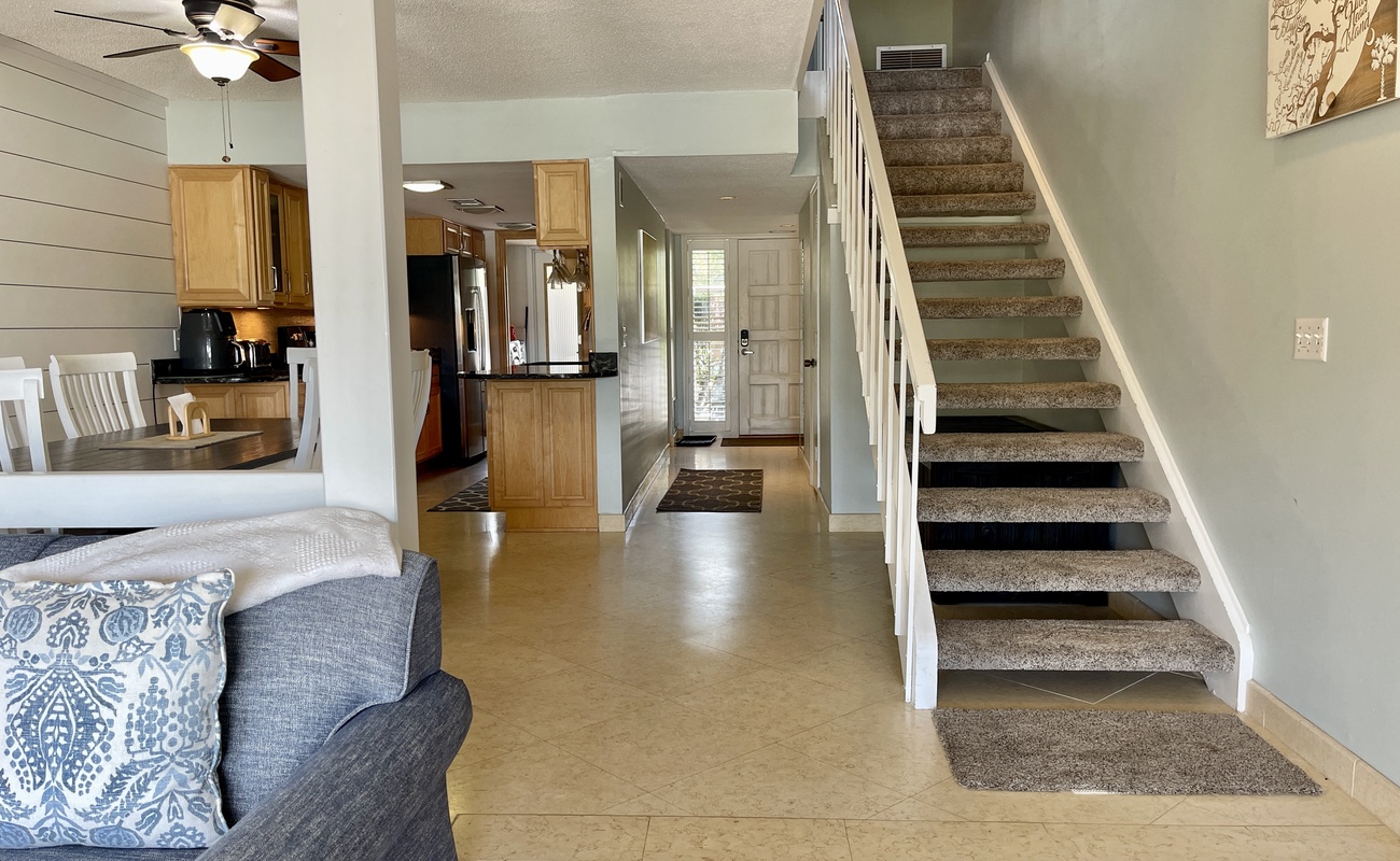 Living Area and Stairs to Bedrooms