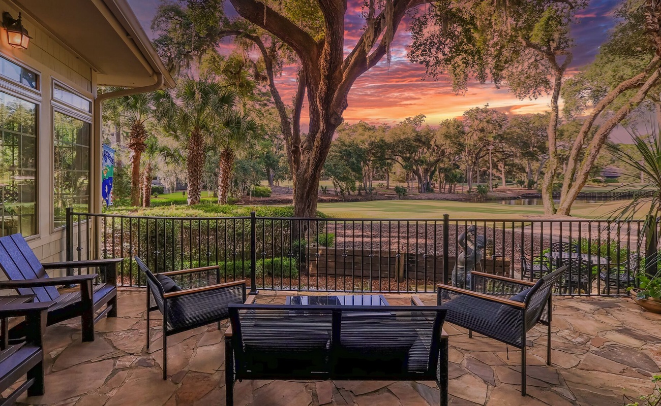 Raised Patio with View of 14th Hole on Harbour Town Golf Links