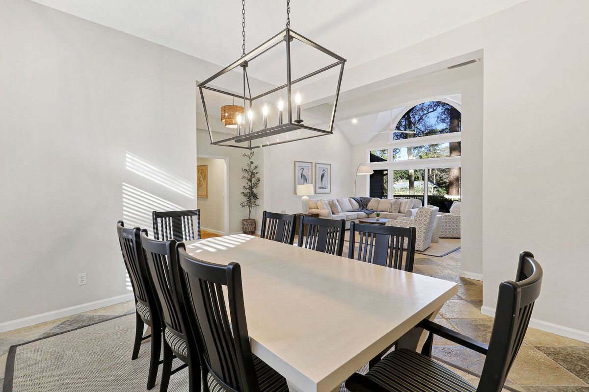 Dining Area Overlooking Open Floor Plan
