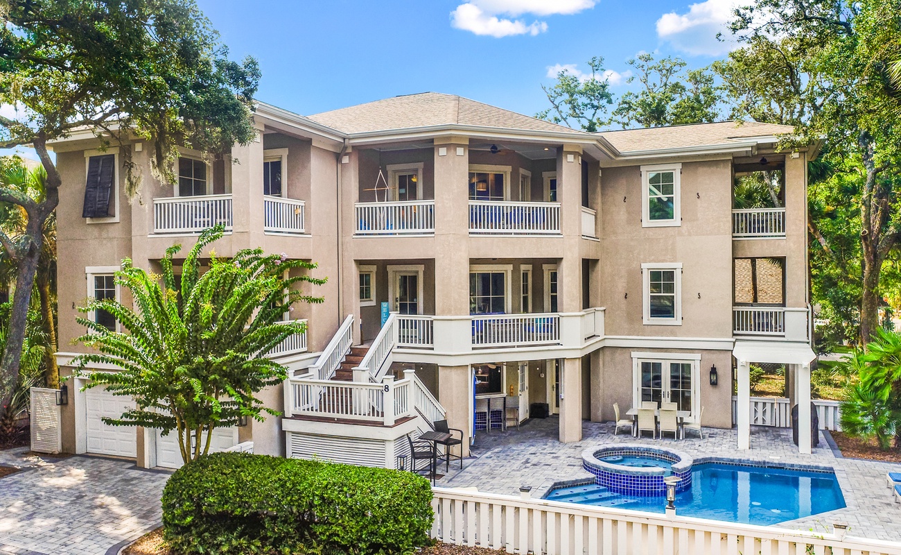 Second Row Home from Beach with Private Pool!