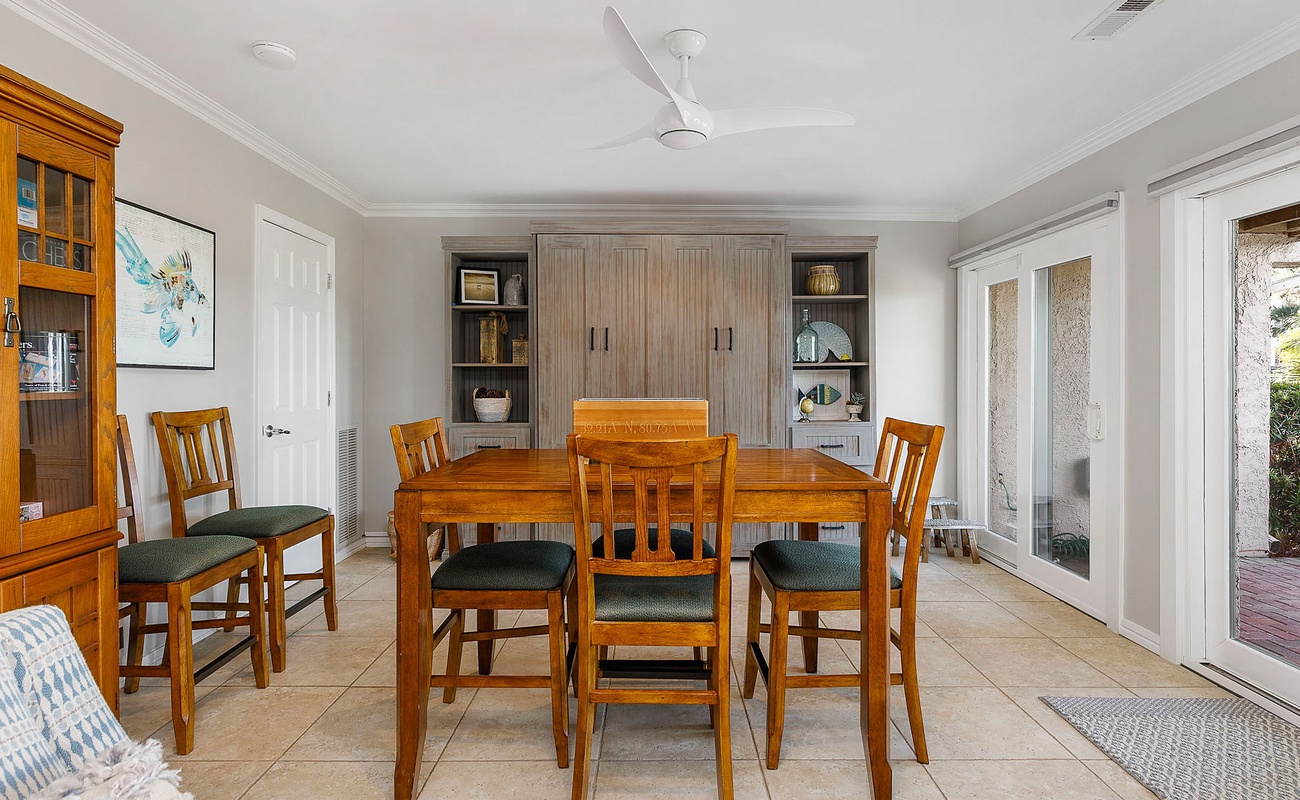 Lower Dining Area and Queen Murphy Bed