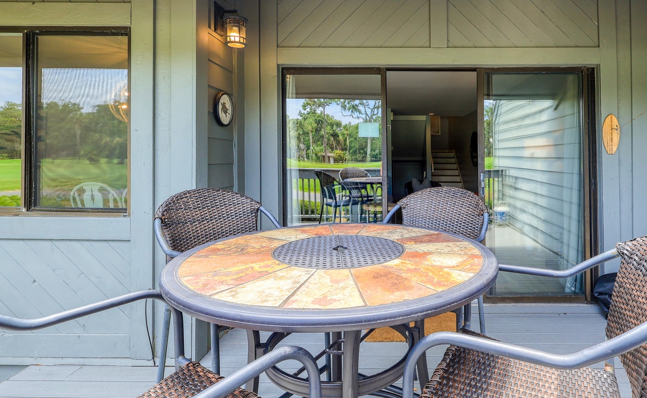 Patio with Golf Course Views