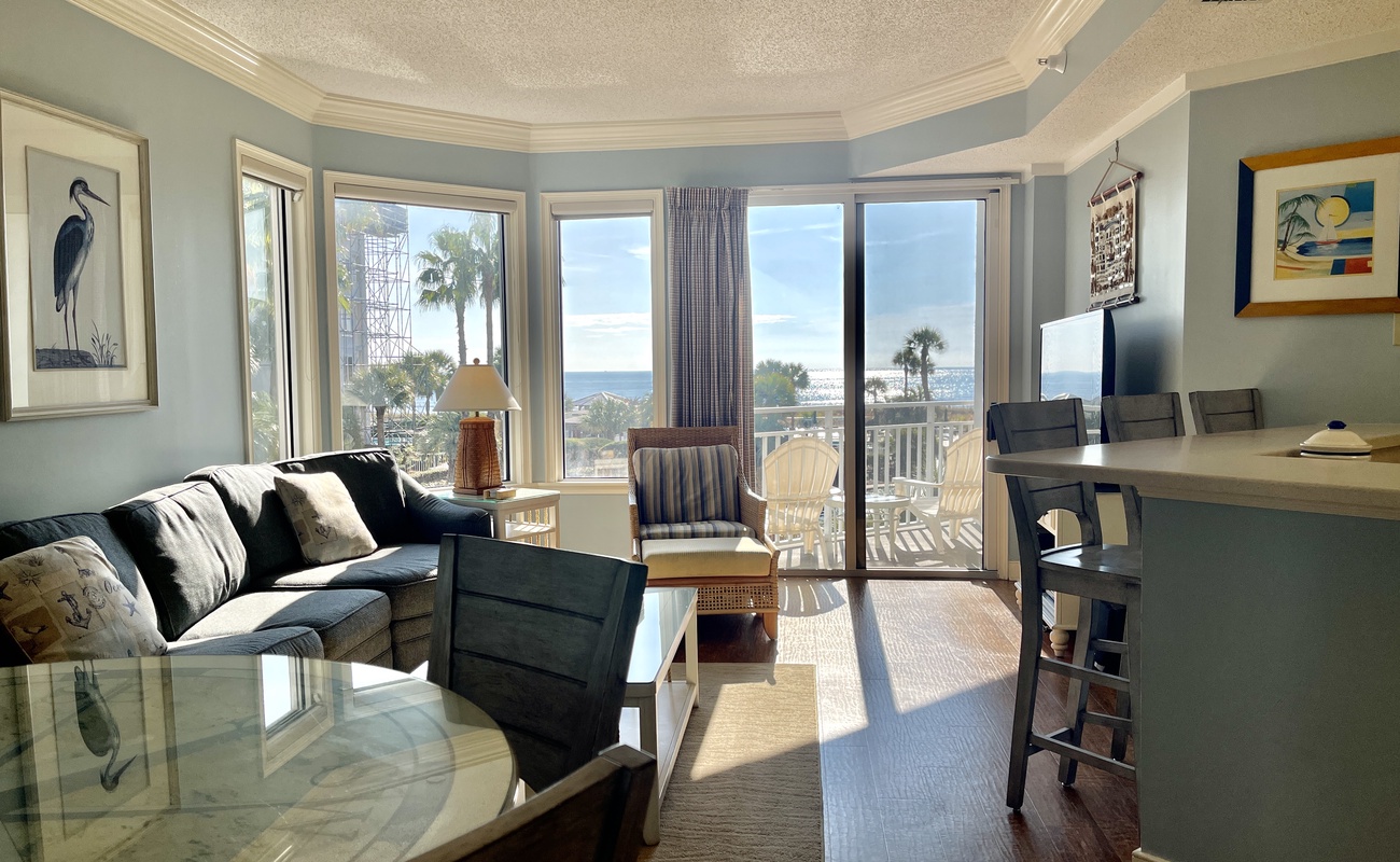 Living Area with Ocean View