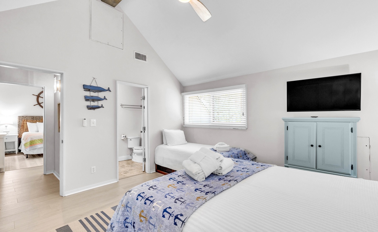 Guest Bedroom with Queen and Full Bed