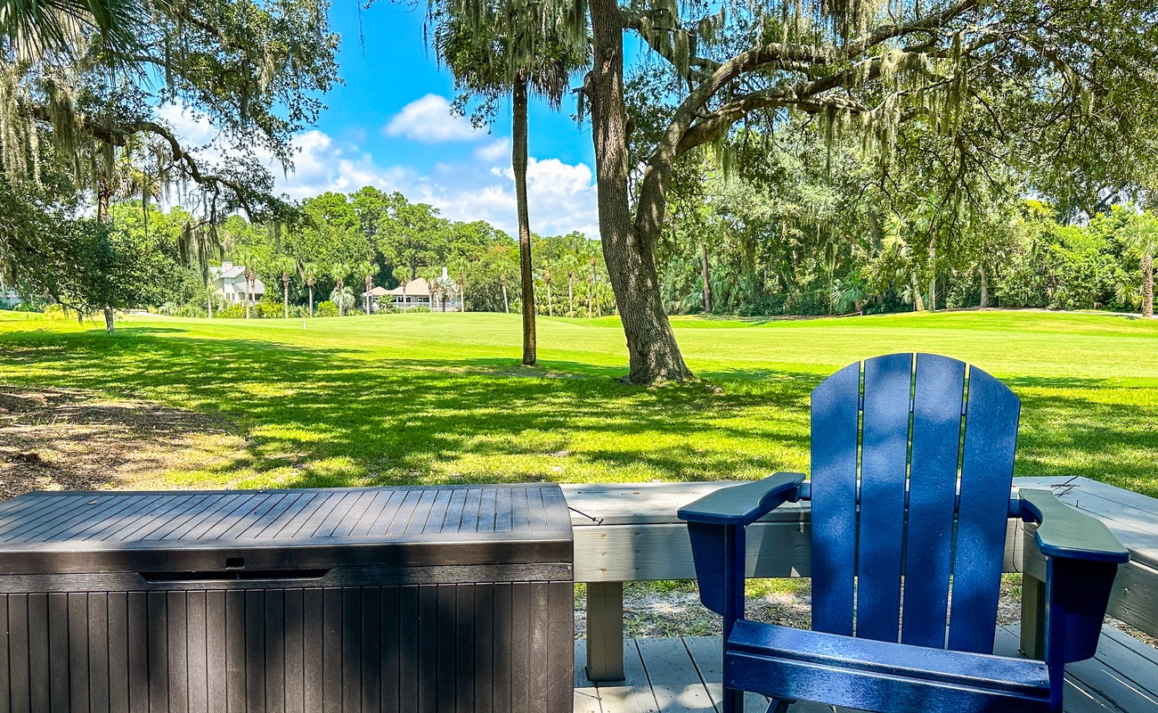 Patio with Golf Views and Steps to Pool