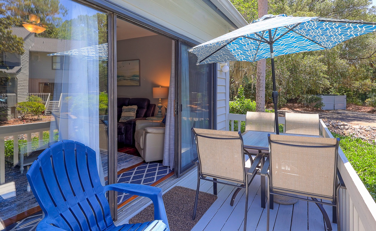 Porch with Lagoon Views and Private Charcoal Grill