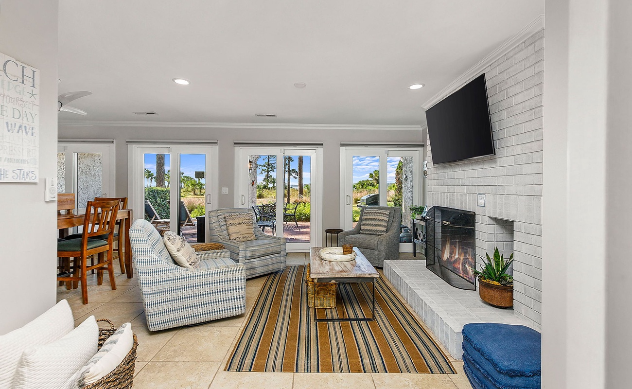 Lower Level Den with Patio Access