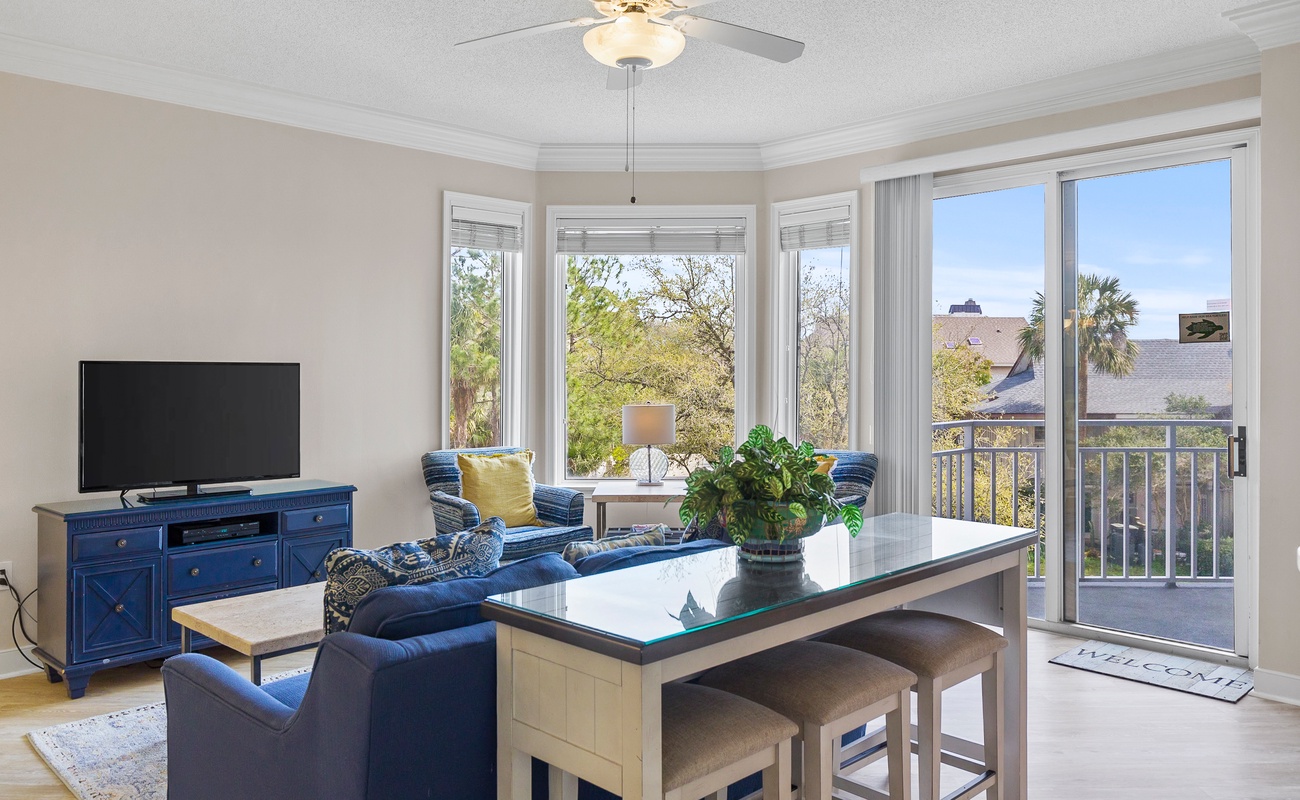 Living Area with Balcony