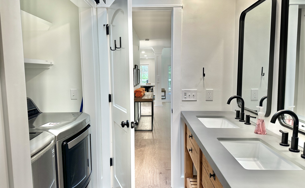 Guest Bathroom with Laundry