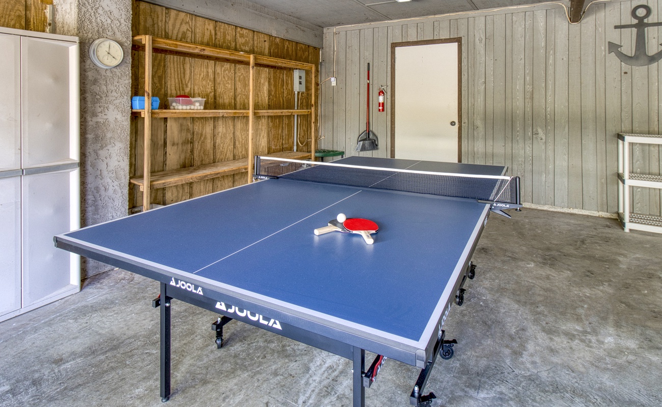 Ping Pong Table in Garage