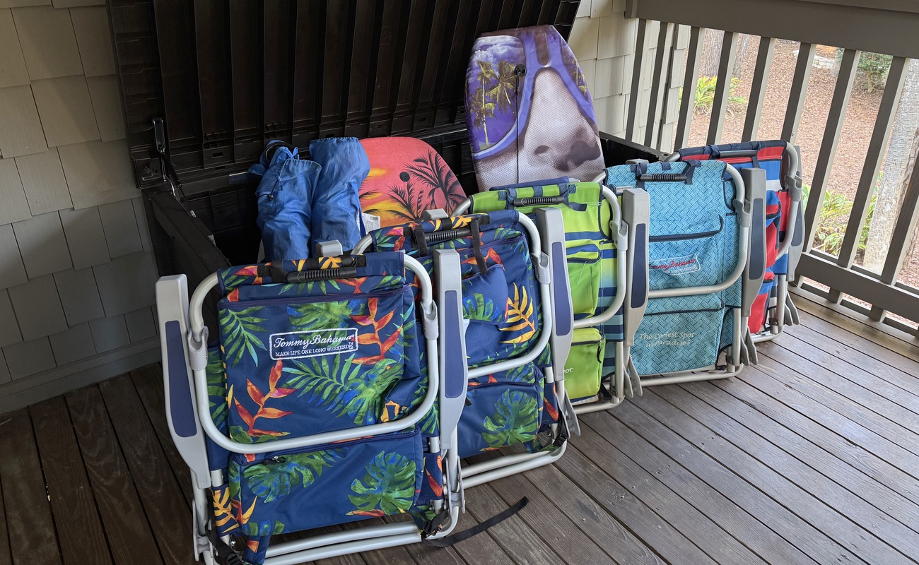 Beach chairs available for guest use!