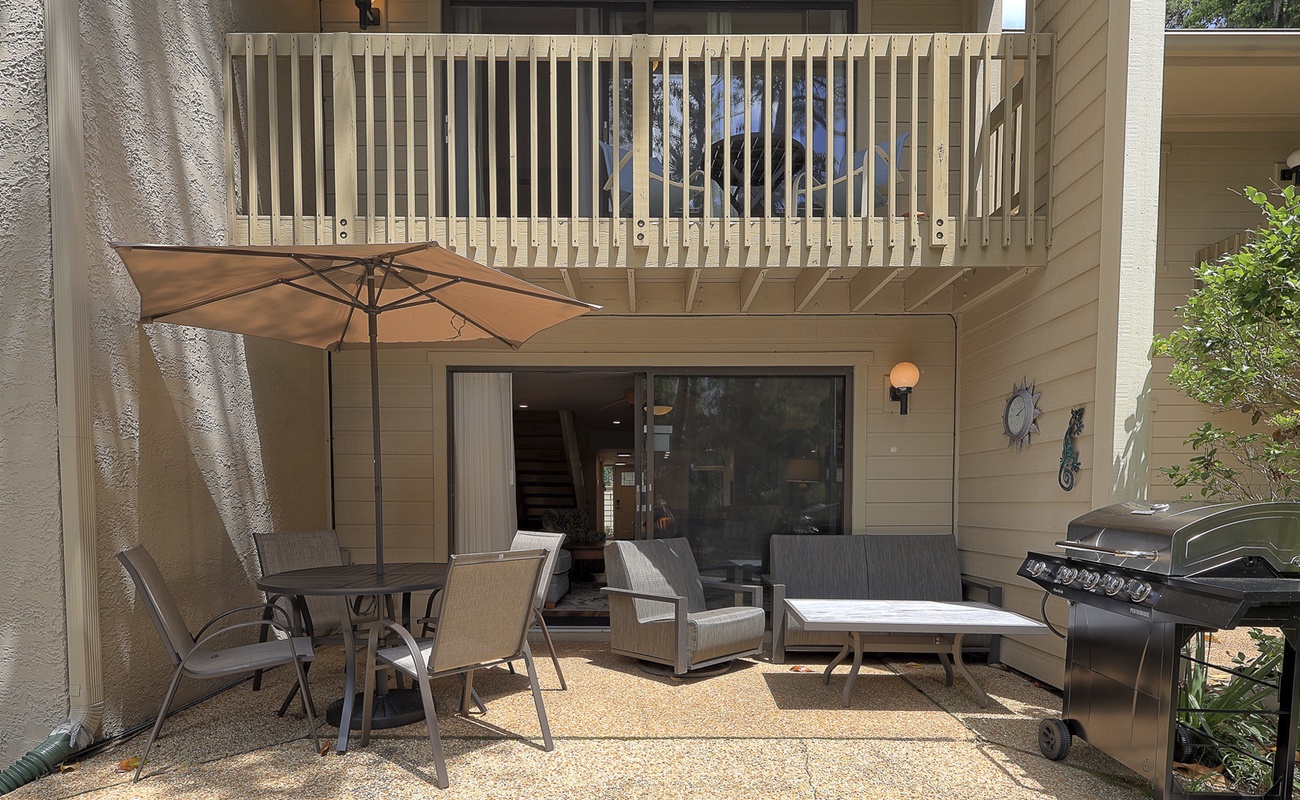 Private Patio with Grill and Lagoon Views