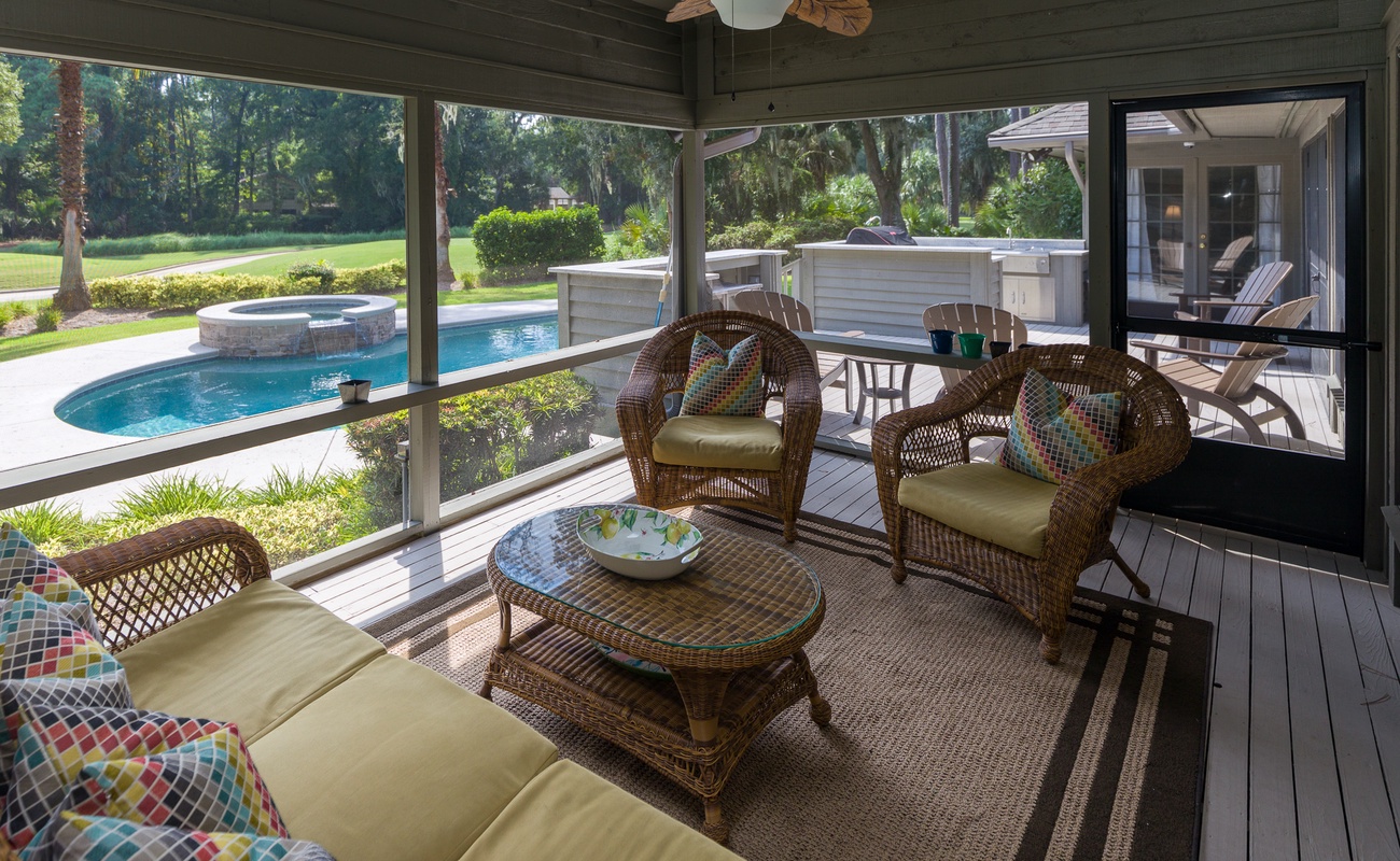 Enclosed Patio Off of Den