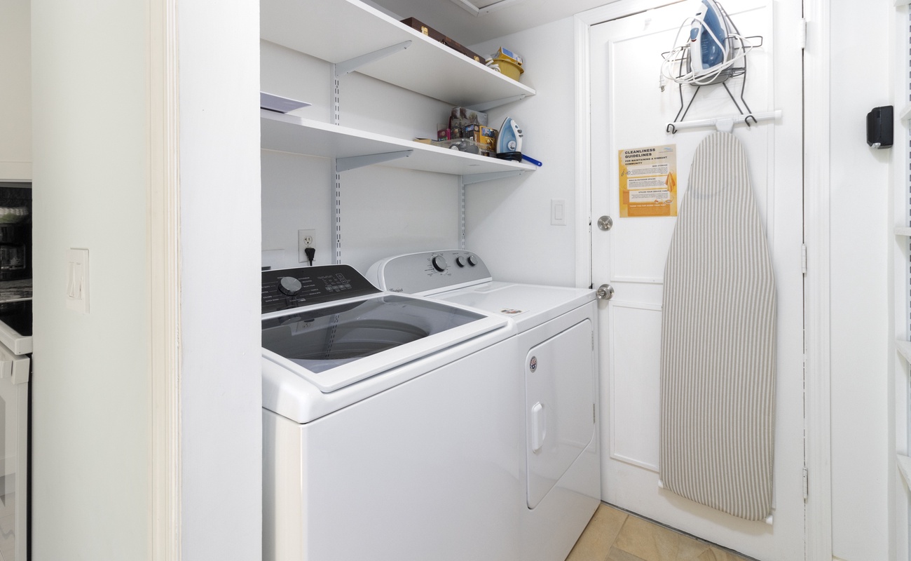 Laundry and Storage Room Off Kitchen