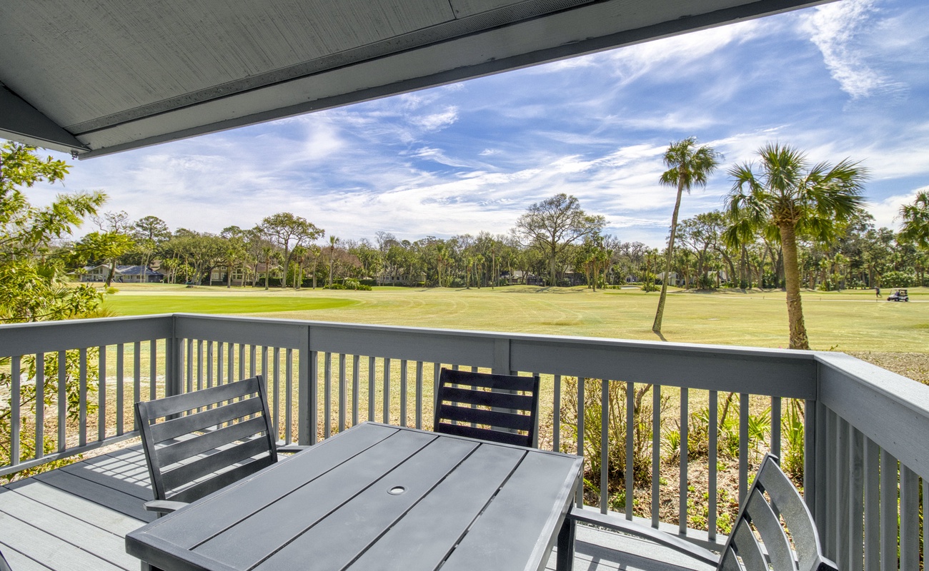 Private Porch Overlooking Golf Course