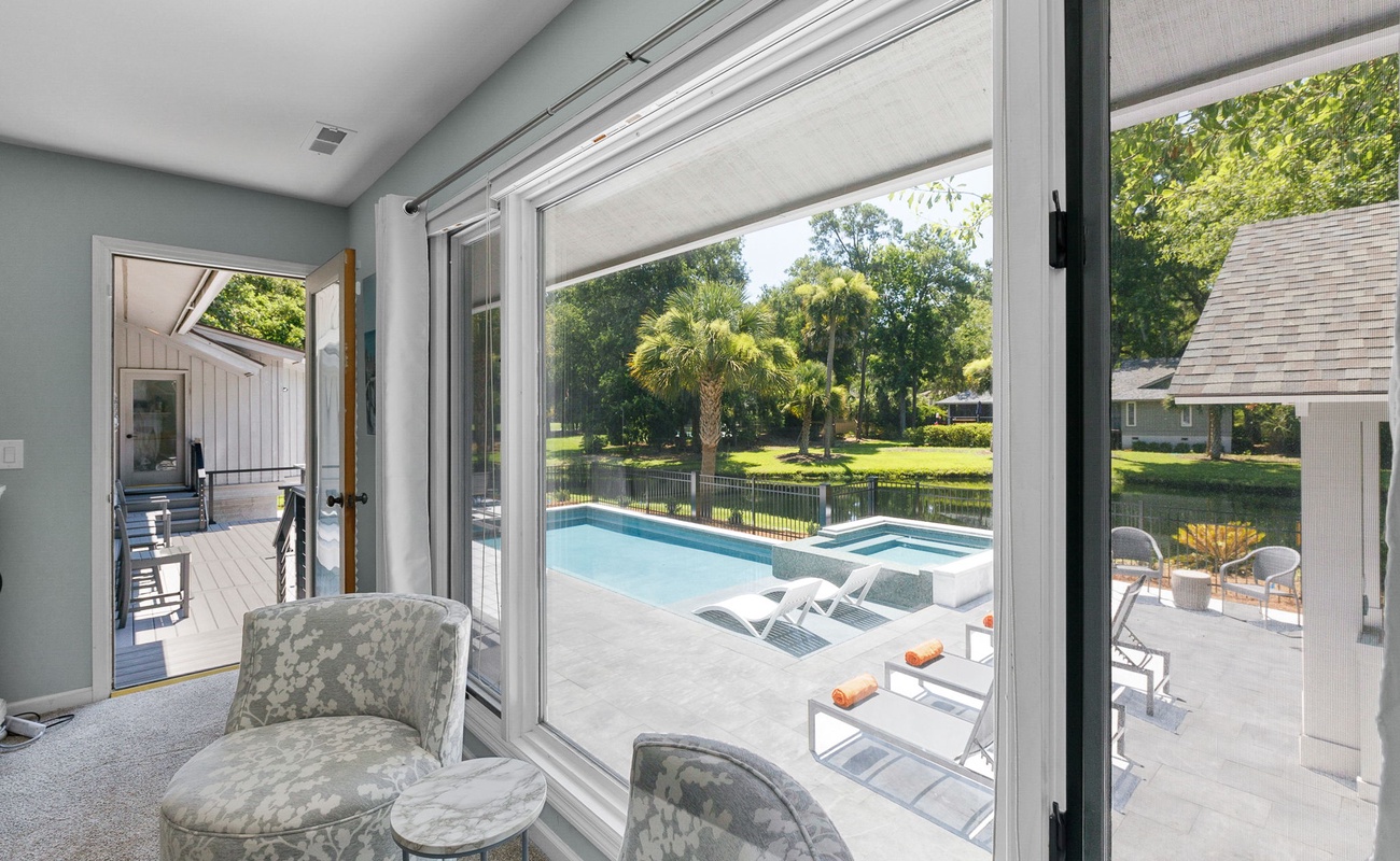 Pool View from Primary Suite