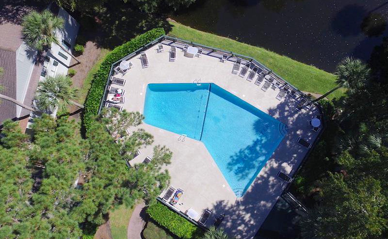 Aerial of Beachwalk Community Pool