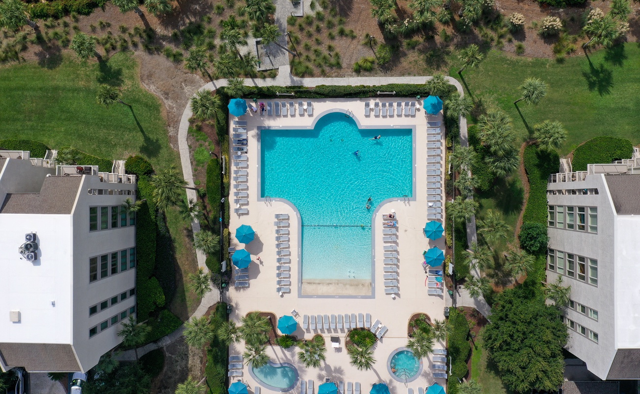 Aerial Photo of Shorewood Pool~ Kiddie Pool and Hot Tub